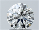 Natural Diamond 1.01 Carats, Round with Excellent Cut, H Color, SI2 Clarity and Certified by IGI