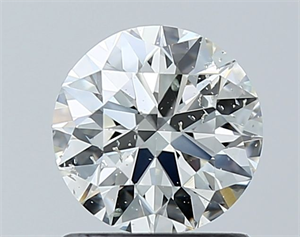 Picture of Natural Diamond 1.01 Carats, Round with Excellent Cut, H Color, SI2 Clarity and Certified by IGI