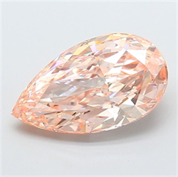 Picture of Lab Grown Diamond 3.07 Carats, Pear with  Cut, Fancy Intense Pink Color, VS1 Clarity and Certified by IGI