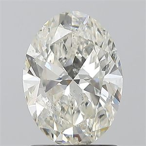 Foto Diamante Natural 1.50 quilates, Ovalado , Color J, claridad SI2 y certificado GIA de