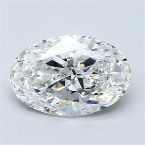 Picture of Natural Diamond 3.15 Carats, Oval with  Cut, F Color, VVS2 Clarity and Certified by GIA