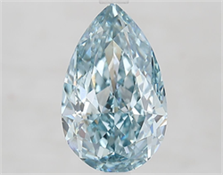 Picture of Lab Grown Diamond 3.37 Carats, Pear with  Cut, Fancy Vivid Blue Color, VVS2 Clarity and Certified by IGI