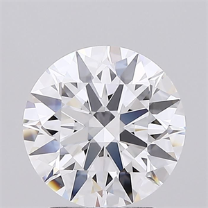 Picture of Lab Grown Diamond 2.08 Carats, Round with Ideal Cut, D Color, IF Clarity and Certified by IGI