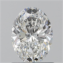 Natural Diamond 1.01 Carats, Oval with  Cut, F Color, SI1 Clarity and Certified by GIA