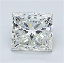 Natural Diamond 1.55 Carats, Princess with  Cut, J Color, VS2 Clarity and Certified by GIA