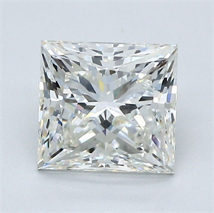 Picture of Natural Diamond 1.55 Carats, Princess with  Cut, J Color, VS2 Clarity and Certified by GIA