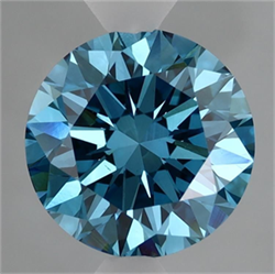 Picture of Lab Grown Diamond 2.38 Carats, Round with Excellent Cut, Fancy Vivid Blue Color, VS1 Clarity and Certified by IGI
