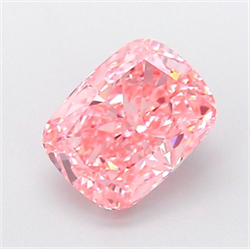 Picture of Lab Grown Diamond 3.02 Carats, CUSHION MODIFIED with  Cut, Fancy Vivid Pink Color, VVS2 Clarity and Certified by IGI