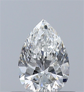 Picture of Natural Diamond 0.38 Carats, Pear with  Cut, F Color, VS1 Clarity and Certified by GIA