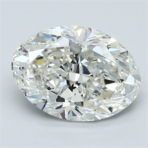 Picture of Natural Diamond 4.52 Carats, Oval with  Cut, H Color, SI2 Clarity and Certified by GIA