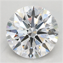 Lab Grown Diamond 2.65 Carats, Round with Ideal Cut, D Color, VVS1 Clarity and Certified by IGI