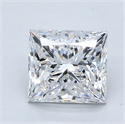 Natural Diamond 1.50 Carats, Princess with  Cut, D Color, VS1 Clarity and Certified by GIA