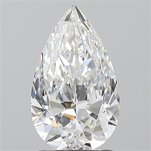 Foto Diamante Natural 1.71 quilates, De pera , Color E, claridad SI2 y certificado GIA de