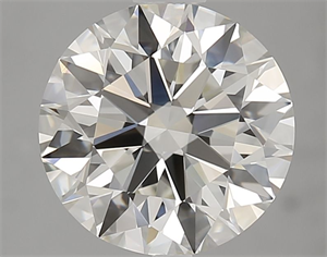 Picture of Natural Diamond 3.52 Carats, Round with Excellent Cut, J Color, VS1 Clarity and Certified by GIA