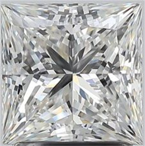 Picture of Natural Diamond 1.70 Carats, Princess with  Cut, H Color, SI1 Clarity and Certified by GIA