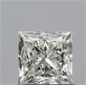 Natural Diamond 0.71 Carats, Princess with  Cut, J Color, VS1 Clarity and Certified by GIA