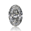 Natural Diamond 1.00 Carats, Oval with  Cut, G Color, SI2 Clarity and Certified by GIA