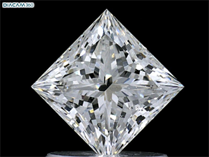 Picture of Natural Diamond 1.05 Carats, Princess with  Cut, F Color, VS1 Clarity and Certified by GIA