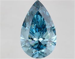 Picture of Lab Grown Diamond 8.23 Carats, Pear with  Cut, Fancy Vivid Blue Color, VS1 Clarity and Certified by IGI