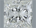 Natural Diamond 1.00 Carats, Princess with  Cut, I Color, VVS2 Clarity and Certified by IGI