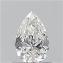 Natural Diamond 0.58 Carats, Pear with  Cut, H Color, SI1 Clarity and Certified by GIA
