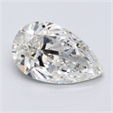 Natural Diamond 3.83 Carats, Pear with  Cut, F Color, SI1 Clarity and Certified by GIA