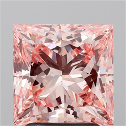 Picture of Lab Grown Diamond 2.57 Carats, Princess with  Cut, Fancy Vivid Pink Color, VVS2 Clarity and Certified by IGI