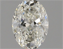 Natural Diamond 0.51 Carats, Oval with  Cut, J Color, VVS2 Clarity and Certified by GIA