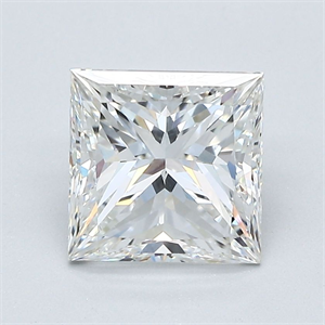 Picture of Natural Diamond 2.02 Carats, Princess with  Cut, F Color, VS1 Clarity and Certified by GIA