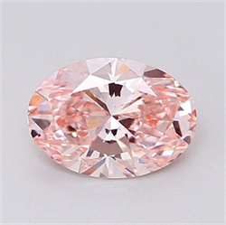 Picture of Lab Grown Diamond 1.81 Carats, Oval with  Cut, Fancy Vivid Pink Color, VS1 Clarity and Certified by IGI