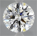 Lab Grown Diamond 3.08 Carats, Round with Ideal Cut, E Color, VVS2 Clarity and Certified by IGI