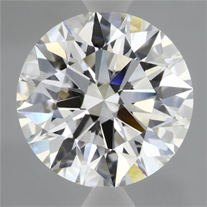 Picture of Lab Grown Diamond 3.08 Carats, Round with Ideal Cut, E Color, VVS2 Clarity and Certified by IGI