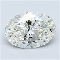 Diamante Natural 2.50 quilates, Ovalado , Color F, claridad VS2 y certificado GIA
