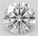 Lab Grown Diamond 3.27 Carats, Round with Ideal Cut, E Color, IF Clarity and Certified by IGI