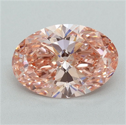 Picture of Lab Grown Diamond 2.17 Carats, Oval with  Cut, Fancy Vivid Pink Color, VVS1 Clarity and Certified by IGI