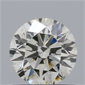 Natural Diamond 0.72 Carats, Round with Excellent Cut, J Color, SI2 Clarity and Certified by IGI