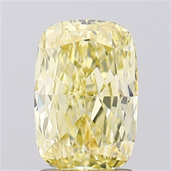 Picture of Lab Grown Diamond 2.02 Carats, CUSHION MODIFIED with  Cut, Fancy Intense Yellow Color, VS1 Clarity and Certified by IGI