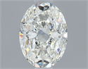 Natural Diamond 0.50 Carats, Oval with  Cut, H Color, VVS1 Clarity and Certified by GIA