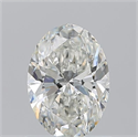 Natural Diamond 1.01 Carats, Oval with  Cut, I Color, SI1 Clarity and Certified by GIA