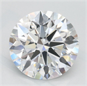 Lab Grown Diamond 2.04 Carats, Round with Excellent Cut, D Color, FL Clarity and Certified by GIA