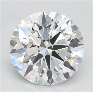 Picture of Lab Grown Diamond 2.04 Carats, Round with Excellent Cut, D Color, FL Clarity and Certified by GIA