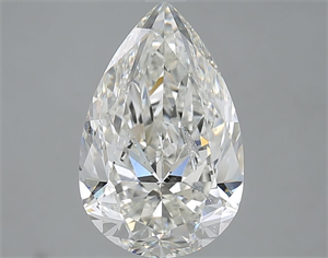 Picture of Natural Diamond 4.02 Carats, Pear with  Cut, G Color, SI2 Clarity and Certified by IGI