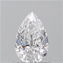 Natural Diamond 0.70 Carats, Pear with  Cut, D Color, VVS1 Clarity and Certified by GIA