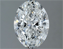 Natural Diamond 1.50 Carats, Oval with  Cut, F Color, SI1 Clarity and Certified by GIA
