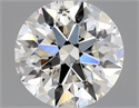 Natural Diamond 0.90 Carats, Round with Excellent Cut, H Color, SI2 Clarity and Certified by GIA