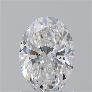 Foto Diamante Natural 1.20 quilates, Ovalado , Color F, claridad SI1 y certificado GIA de