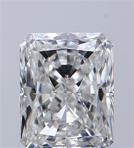 Picture of Natural Diamond 0.50 Carats, Radiant with  Cut, F Color, IF Clarity and Certified by GIA