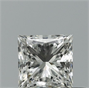 Natural Diamond 0.40 Carats, Princess with  Cut, H Color, VVS1 Clarity and Certified by IGI