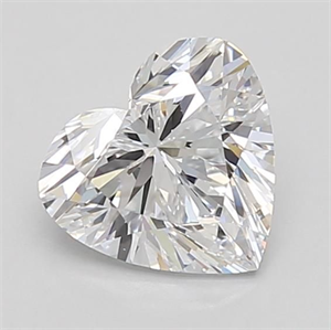 Picture of Lab Grown Diamond 0.90 Carats, Heart with  Cut, D Color, VVS2 Clarity and Certified by IGI