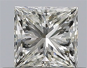 Picture of Natural Diamond 0.50 Carats, Princess with  Cut, J Color, VVS2 Clarity and Certified by GIA
